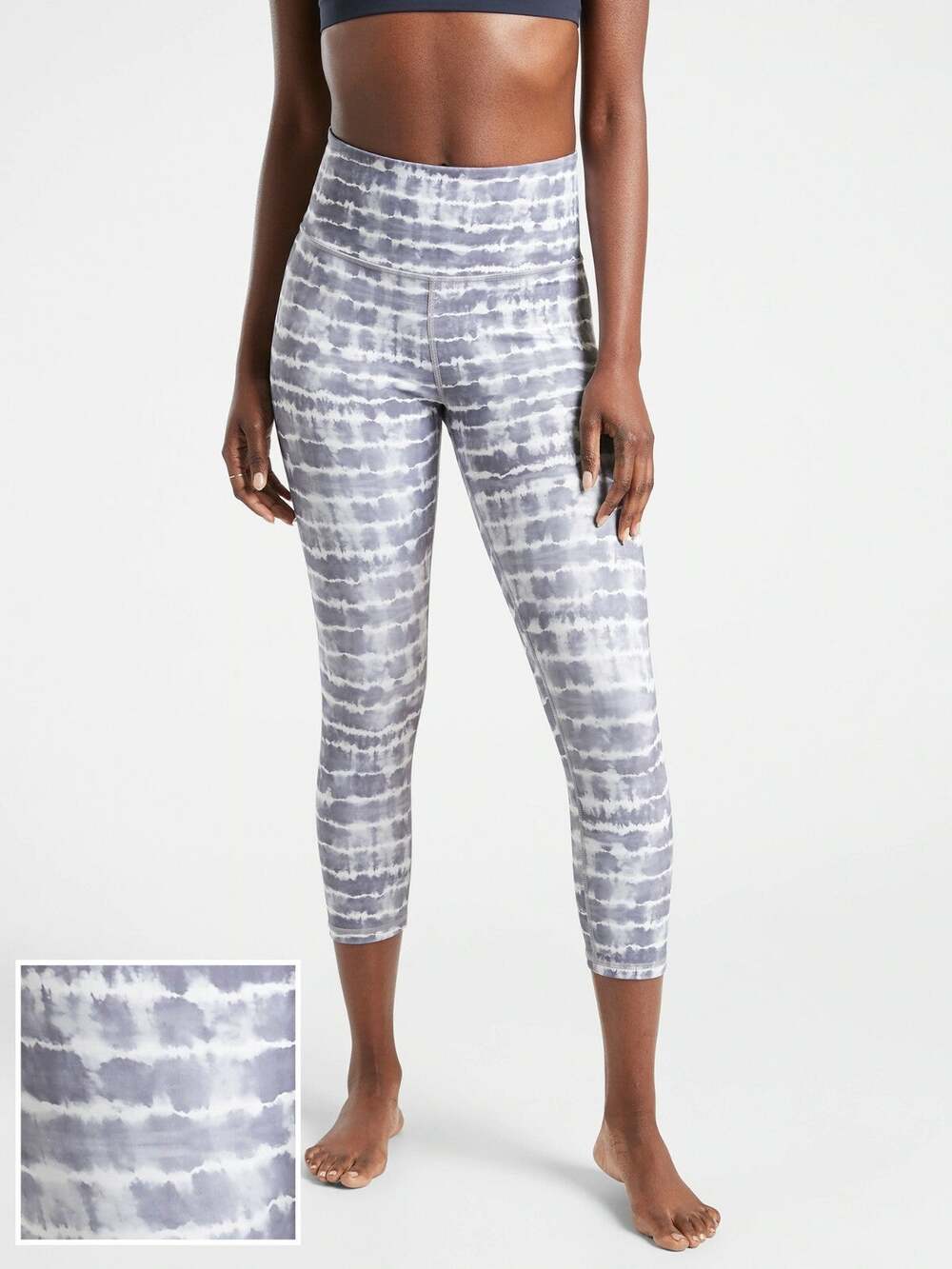 Athleta Elation Printed Capri Tight, Tahiti Muted Lilac SIZE XS #981175 O1130H